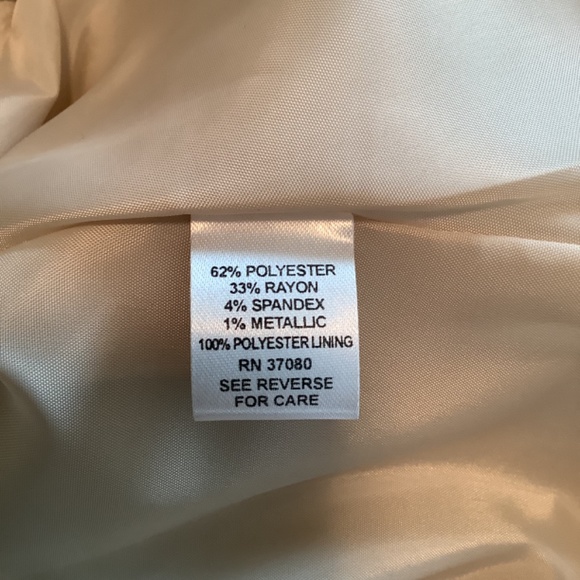 Cato Notched Collar Single Button Lined Blazer Tan Size 8 - Picture 4 of 6